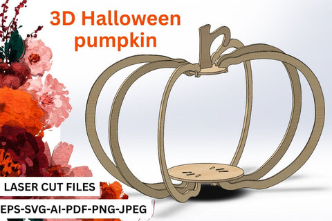 3D Halloween Ghosts & Pumpkins — Laser Cut Files SVG Paperjamlab 