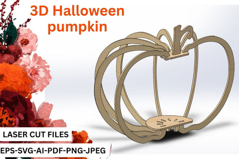 3D Halloween Ghosts & Pumpkins — Laser Cut Files SVG Paperjamlab 