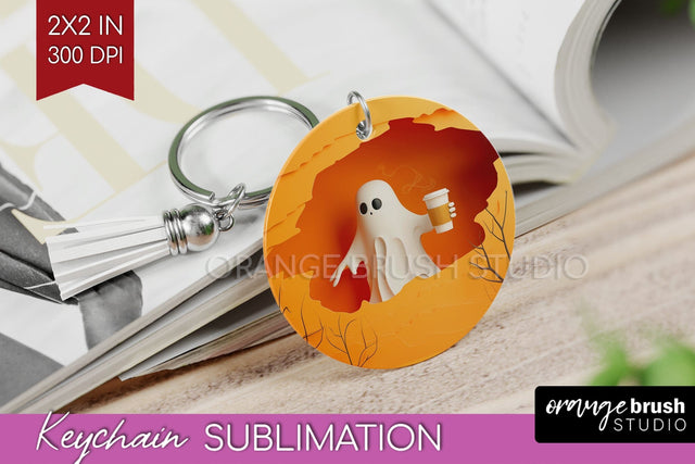 3D Halloween Keychain PNG - Spooky Keychain Sublimation Sublimation OrangeBrushStudio 