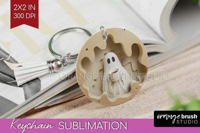3D Halloween Keychain PNG - Spooky Keychain Sublimation Sublimation OrangeBrushStudio 