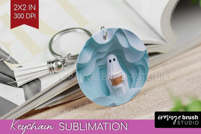 3D Halloween Keychain PNG - Spooky Keychain Sublimation Sublimation OrangeBrushStudio 