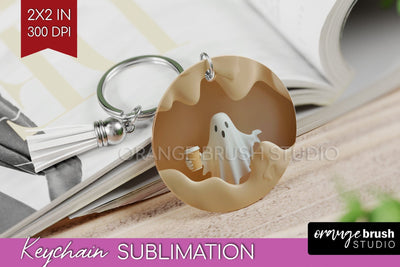 3D Halloween Keychain PNG - Spooky Keychain Sublimation Sublimation OrangeBrushStudio 