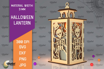 3D Halloween Lantern Laser Cut SVG Evgenyia Guschina 