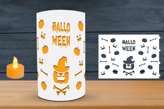 3D Halloween Paper Lantern, Halloween Lantern svg template SVG zafrans studio 