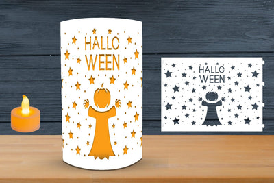 3D Halloween Paper Lantern, Halloween Lantern svg template SVG zafrans studio 