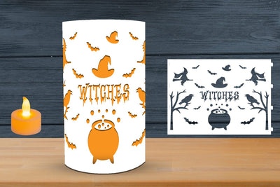 3D Halloween Paper Lantern, Halloween Lantern svg template SVG zafrans studio 