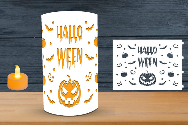 3D Halloween Paper Lantern, Halloween Lantern svg template SVG zafrans studio 