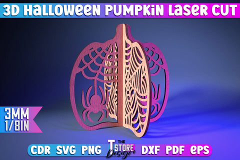 3D Halloween Pumpkin Bundle | Haunter House | Halloween Décor | Spooky Pumpkin | CNC Files SVG The T Store Design 