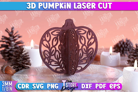 3D Halloween Pumpkin Bundle | Haunter House | Halloween Décor | Wooden Ornament | CNC Files SVG The T Store Design 