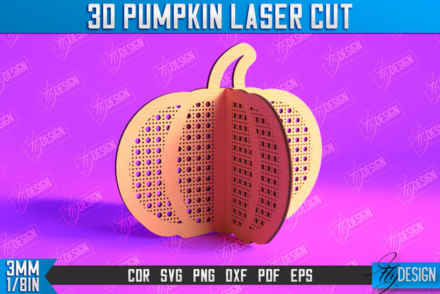 3D Halloween Pumpkin | Haunted House | Halloween Décor | Pumpkin Ornaments | CNC File SVG Fly Design 