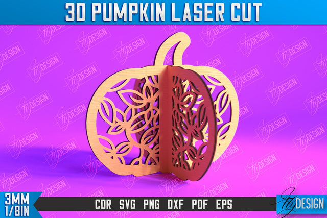 3D Halloween Pumpkin | Haunted House | Halloween Décor | Pumpkin Ornaments | CNC File SVG Fly Design 