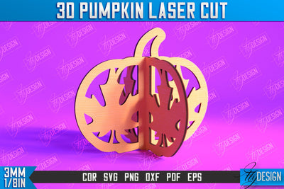 3D Halloween Pumpkin | Haunted House | Halloween Décor | Pumpkin Ornaments | CNC File SVG Fly Design 