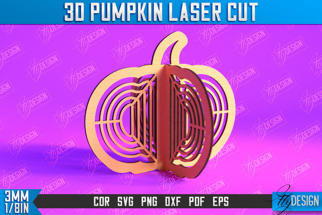 3D Halloween Pumpkin | Haunted House | Halloween Décor | Pumpkin Ornaments | CNC File SVG Fly Design 