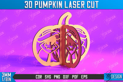 3D Halloween Pumpkin | Haunted House | Halloween Décor | Pumpkin Ornaments | CNC File SVG Fly Design 