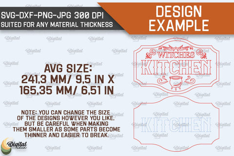 3D Halloween Retro Signs Laser Cut Bundle. Spooky wall decor SVG Evgenyia Guschina 