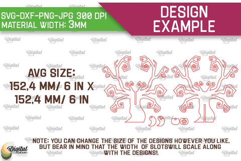 3D Halloween Trees LaserCut Bundle. Halloween Decoration SVG SVG Evgenyia Guschina 