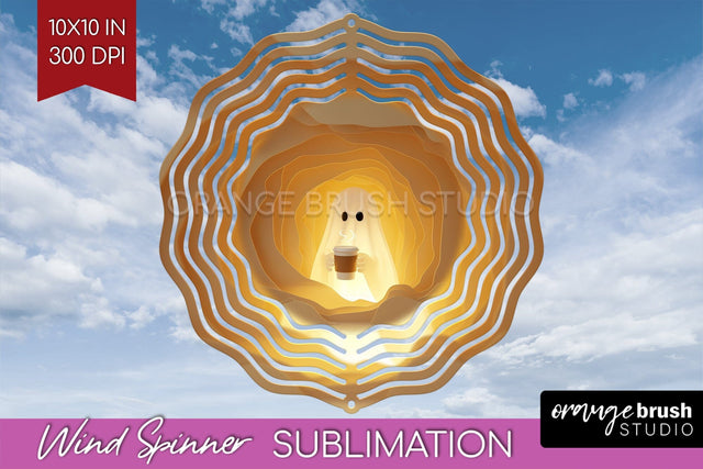 3D Halloween Wind Spinner Sublimation - Spooky Wind Spinner Sublimation OrangeBrushStudio 