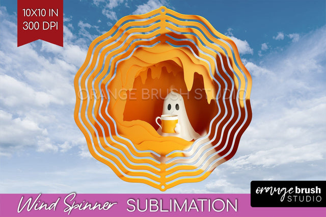 3D Halloween Wind Spinner Sublimation - Spooky Wind Spinner Sublimation OrangeBrushStudio 