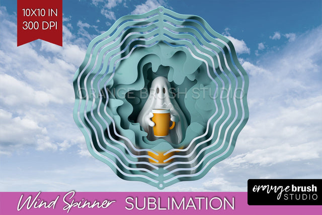 3D Halloween Wind Spinner Sublimation - Spooky Wind Spinner Sublimation OrangeBrushStudio 