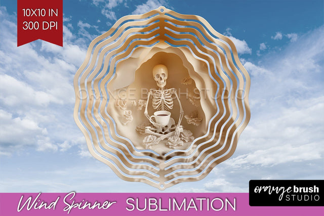 3D Halloween Wind Spinner Sublimation - Spooky Wind Spinner Sublimation OrangeBrushStudio 