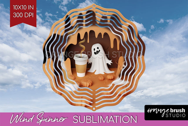 3D Halloween Wind Spinner Sublimation - Spooky Wind Spinner Sublimation OrangeBrushStudio 