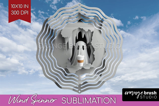 3D Halloween Wind Spinner Sublimation - Spooky Wind Spinner Sublimation OrangeBrushStudio 
