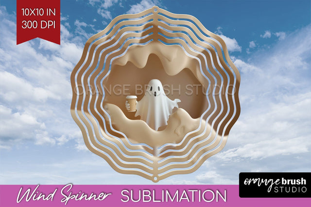 3D Halloween Wind Spinner Sublimation - Spooky Wind Spinner Sublimation OrangeBrushStudio 