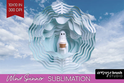 3D Halloween Wind Spinner Sublimation - Spooky Wind Spinner Sublimation OrangeBrushStudio 
