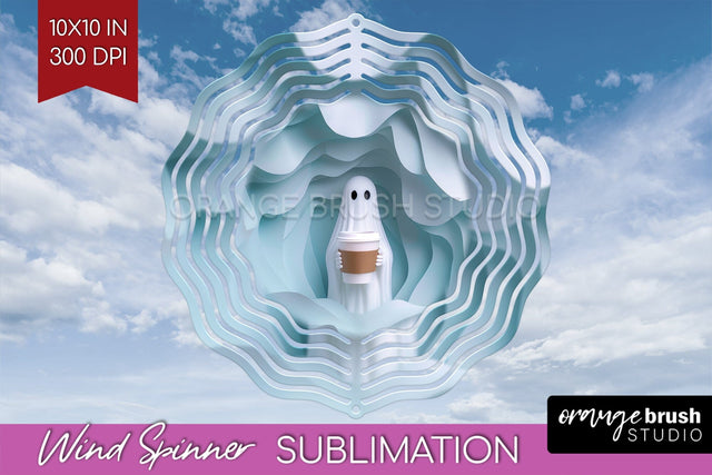 3D Halloween Wind Spinner Sublimation - Spooky Wind Spinner Sublimation OrangeBrushStudio 