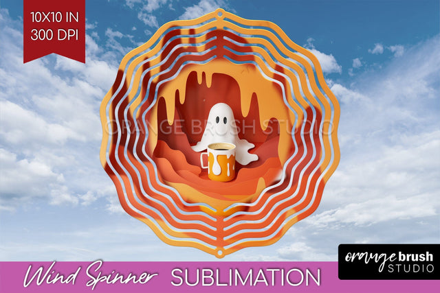 3D Halloween Wind Spinner Sublimation - Spooky Wind Spinner Sublimation OrangeBrushStudio 