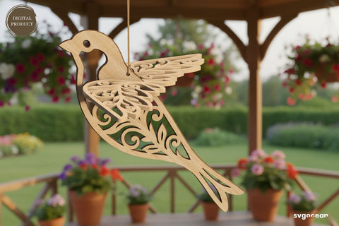 3D Hanging Birds Ornament SVG Bundle SVG SvgOcean 