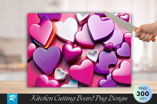 3D Heart Cutting Board Sublimation Regulrcrative 