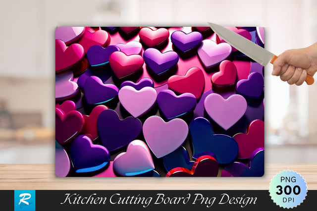 3D Heart Cutting Board Sublimation Regulrcrative 