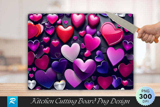 3D Heart Cutting Board Sublimation Regulrcrative 