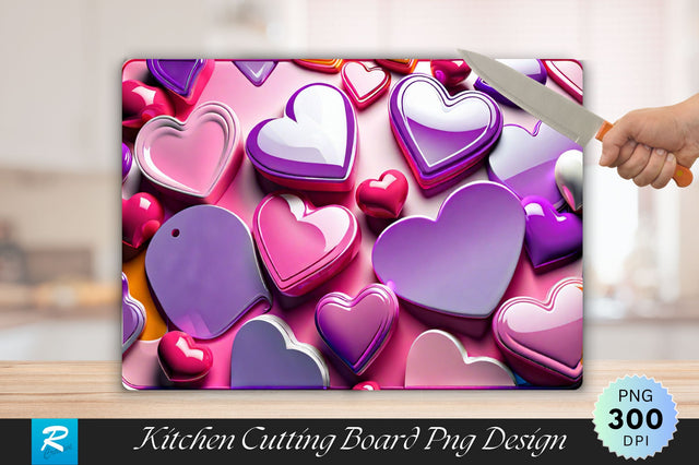3D Heart Cutting Board Sublimation Regulrcrative 