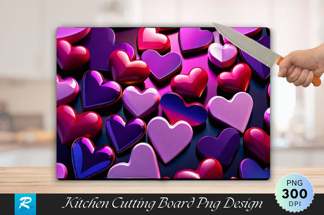 3D Heart Cutting Board Sublimation Regulrcrative 