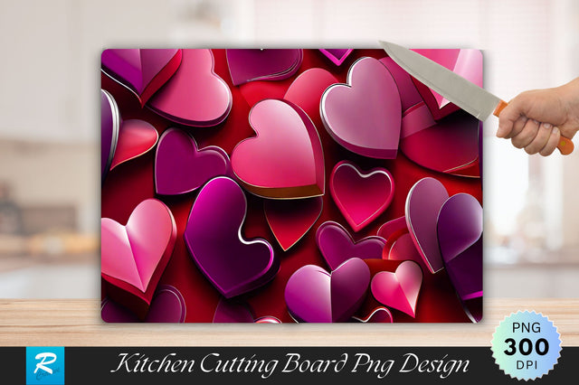 3D Heart Cutting Board Sublimation Regulrcrative 