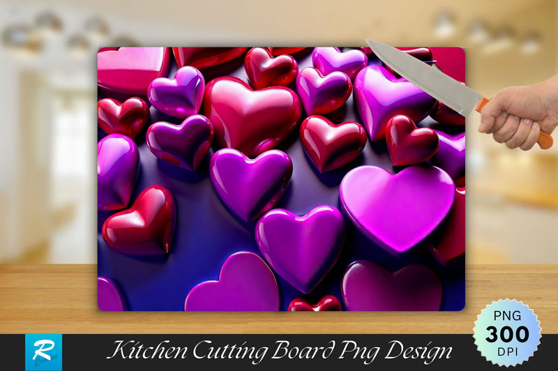 3D Heart Cutting Board Sublimation Regulrcrative 