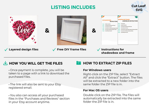 3d Heart svg - Shadow box svg, Valentine svg, Love svg 3D Paper CutLeafSvg 