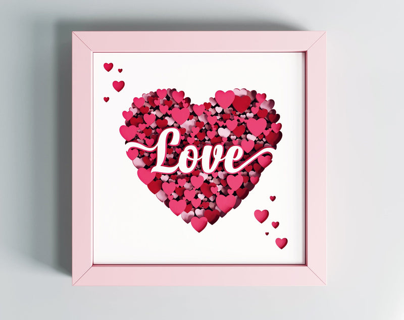 3d Heart svg - Shadow box svg, Valentine svg, Love svg - So Fontsy