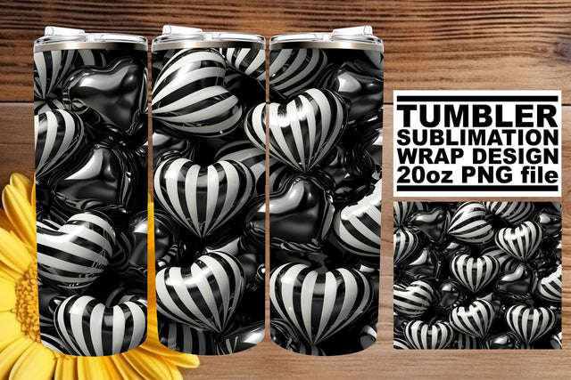 3D Heart Wrap Sublimation afrosvg 