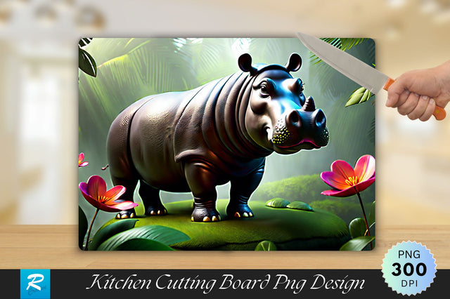 3D Hippo Cutting Board Sublimation Regulrcrative 
