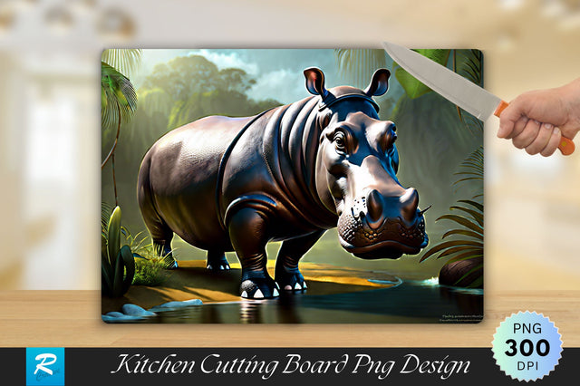3D Hippo Cutting Board Sublimation Regulrcrative 