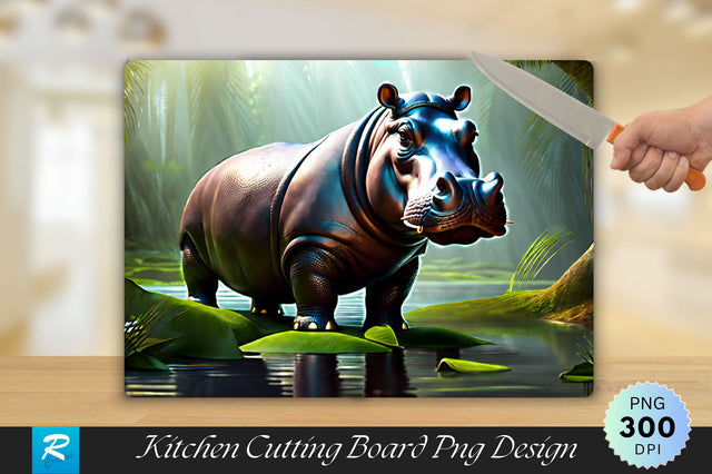 3D Hippo Cutting Board Sublimation Regulrcrative 
