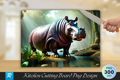 3D Hippo Cutting Board Sublimation Regulrcrative 