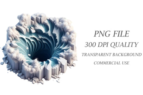 3D Hole In a Wall Clipart Sublimation Rupkotha 