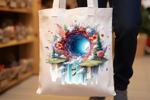 3D Hole In a Wall Clipart Sublimation Rupkotha 