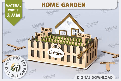 3D Home Garden Laser Cut Bundle. Garden Plant House SVG SVG Evgenyia Guschina 