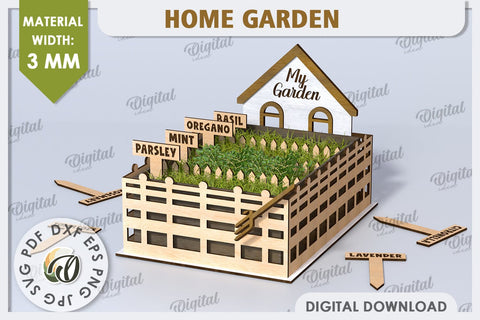 3D Home Garden Laser Cut. Garden Plant House SVG SVG Evgenyia Guschina 