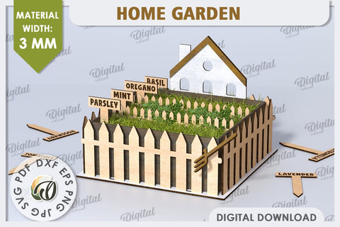 3D Home Garden Laser Cut. Garden Plant House SVG SVG Evgenyia Guschina 